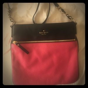 Kate Spade Pink and Black Leather small Crossbody